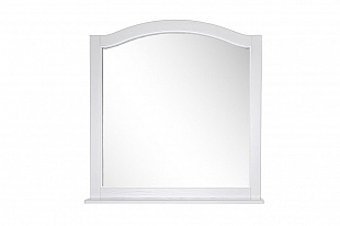 Зеркало Модерн 105 с полочкой Белый Патина Серебро